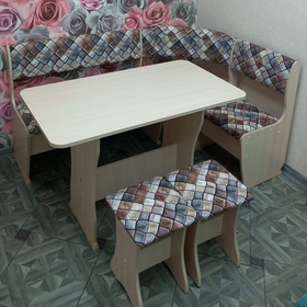 Кухонный уголок комплект Тип 1 со столом и табуретами ткань