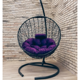 Подвесное кресло кокон Круглое Стандарт, выбор цвета каркаса и подушки