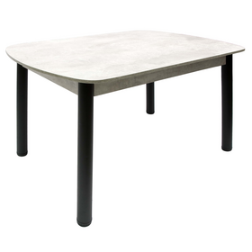 В НАЛИЧИИ! Стол нераздвижной ВВР ЛДСП Камень светлый/опоры черные 110х70 см