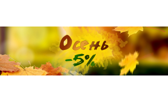 Всю осень скидки 5 %!!!