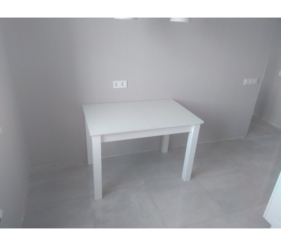 Стол кухонный раздвижной Васанти-С белый, выбора дизайна и размера (под заказ)