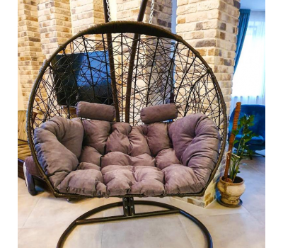 Кресло-кокон Двойной Стандарт, выбор цвета каркаса и подушки