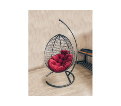 Подвесное кресло кокон Капля Премиум, выбор цвета каркаса и подушки