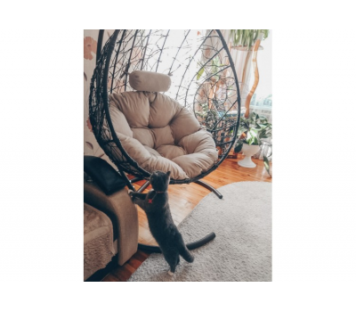 Подвесное кресло кокон Капля Стандарт, выбор цвета каркаса и подушки