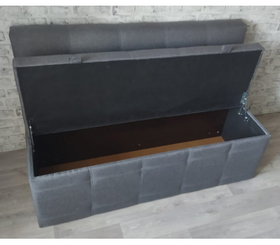 Кухонная скамья Квадро Тип 1, 125 см, серая ткань