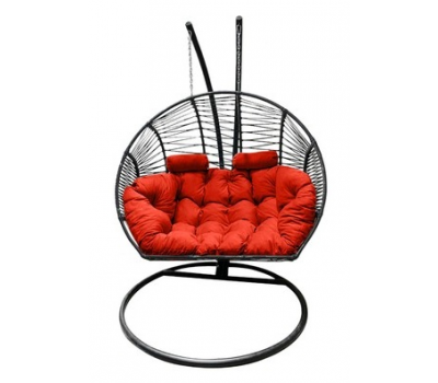 Подвесное кресло кокон Двойной Премиум Зигзаг, выбор цвета каркаса и подушки