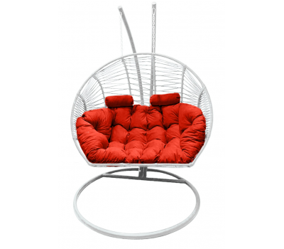 Подвесное кресло кокон Двойной Премиум Зигзаг, выбор цвета каркаса и подушки