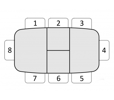 Стол кухонный раздвижной Дорн-1 овал (выбор цвета и размера)