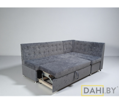 В НАЛИЧИИ! Кухонный уголок со спальным местом Порто СП / 120х200 см / угол "Г" / антивандальный велюр с пропиткой от жидкостей Аура 21