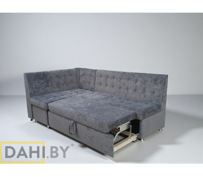В НАЛИЧИИ! Кухонный уголок со спальным местом Порто СП / 120х200 см / угол "7" / антивандальный велюр с пропиткой от жиздкостей Аура 21