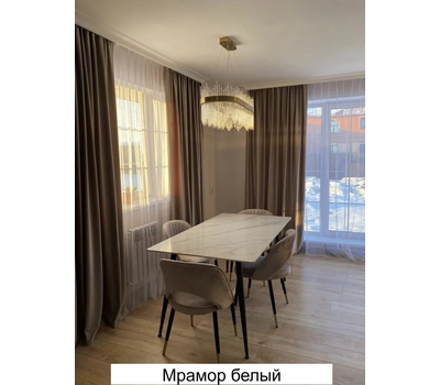 Стол обеденный нераздвижной КЕРАМИЧЕСКИЙ SIGNAL RION / Мрамор белый, Мрамор серый или Мрамор чёрный / 160х90 см