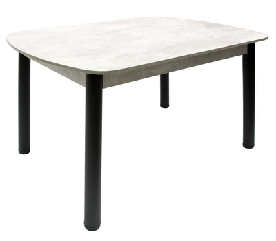 В НАЛИЧИИ! Стол нераздвижной ВВР ЛДСП Камень светлый/опоры черные 110х70 см