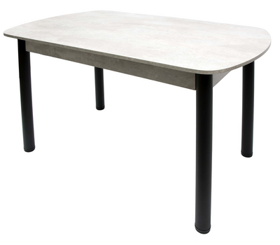 В НАЛИЧИИ! Стол нераздвижной ВВР ЛДСП Камень светлый/опоры черные 110х70 см