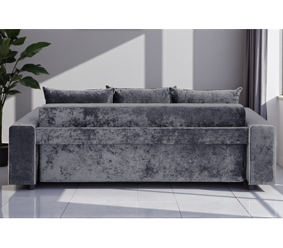 В НАЛИЧИИ! Диван прямой со спальным местом Цезарь мод.4 / еврокнига / независимый пружинный блок /  ВЕЛЮР Санремо 968 (графит)