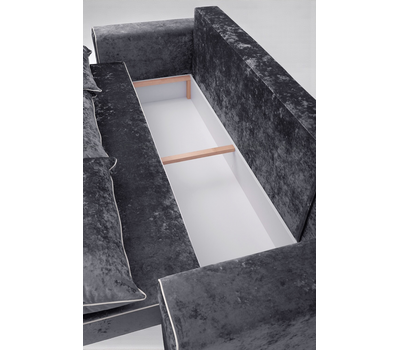 В НАЛИЧИИ! Диван прямой со спальным местом Цезарь мод.4 / еврокнига / независимый пружинный блок /  ВЕЛЮР Санремо 968 (графит)