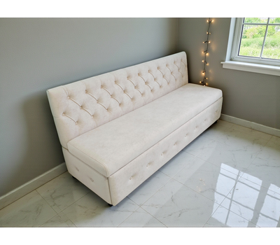 УЦЕНКА! Кухонная скамья со спальным местом Плаза СП / Молочный микровелюр/длина 175 см/Спальное 100х165 см