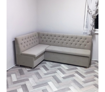 В НАЛИЧИИ! Кухонный уголок со спальным местом Орегон СП, ВЕЛЮР АУРА 05 (115х195 см, угол "7")