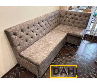 В НАЛИЧИИ! Кухонный уголок со спальным местом Орегон СП, ВЕЛЮР АУРА 05 (115х195 см, угол "7")