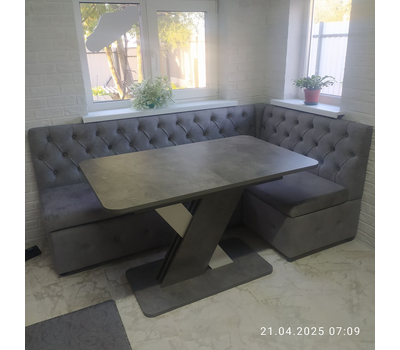 Кухонный уголок со спальным местом Плаза СП (под  заказ, угол "Г" или "7", выбор обивки, можно менять размеры)