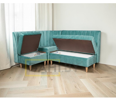 ПОД ЗАКАЗ! Кухонный уголок Джаз (большой выбор обивочных материалов, угол "Г" правый или "7" левый, можно изменить размер)