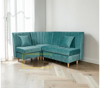 ПОД ЗАКАЗ! Кухонный уголок Джаз (большой выбор обивочных материалов, угол "Г" правый или "7" левый, можно изменить размер)