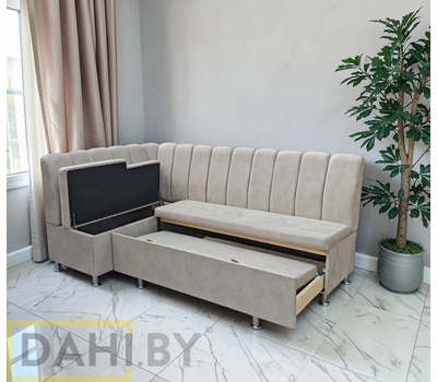 ПОД ЗАКАЗ! Кухонный уголок со спальным местом Марсель СП (выбор обивки, размеров, расположения угла)