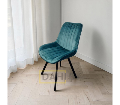 Стул кухонный Николь 4Lb полоса (выбор обивки, формы и цвета опор)