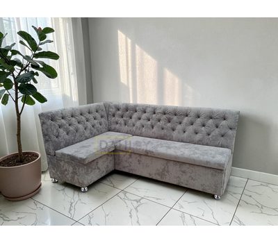 В НАЛИЧИИ! Кухонный уголок со спальным местом Орегон СП, ВЕЛЮР АУРА 05 (115х195 см, угол "7")