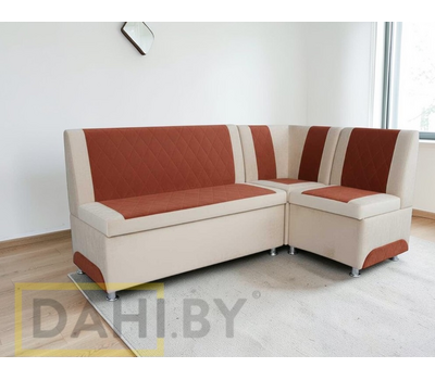 ПОД ЗАКАЗ! Кухонный уголок Оскар 5 (угол "Г" правый или "7" левый) / выбор обивки и размеров