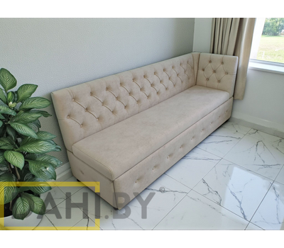 ПОД ЗАКАЗ! Кухонная скамья полуугловая со спальным местом Плаза СП (выбор размера, обивки)