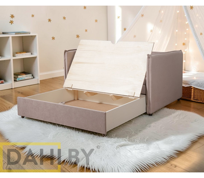 Диван тахта прямой со спальным местом Карапуз мод. 1,  ППУ 10 см, 135х110х73 см