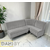 В НАЛИЧИИ! Кухонный уголок Оскар Полоса (угол "Г") / 120х170 см / Антивандальный велюр с защитой от жидкостей Сальвадор 14 серый