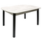 В НАЛИЧИИ! Стол нераздвижной ВВР ЛДСП Камень светлый/опоры черные 110х70 см